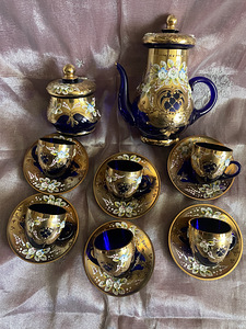 Böömimaa Tšehhi kunstklaasist teekomplekt (1 foto / 5)