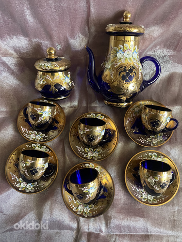 Böömimaa Tšehhi kunstklaasist teekomplekt