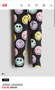 Комплект свитшота и леггинсов H&M "Smiley World" (3 фото из 4)