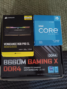 B660M GAMING X DDR4 + I5-12600KF + VENEGEANCE PRO 2x8gb 3600 (1 foto / 1)