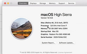 iMac i7 3.6GHz – 32GB RAM – 1TB F – Radeon 560 - 21.5″ (5 foto / 6)