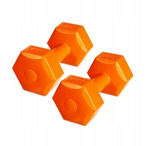 Гантели 2×1,5 кг бетонные, оранжевые