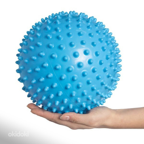 Сенсорный массажный мяч 20см, синий или розовый (фото #1)