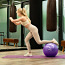 Гимнастический мяч 55см, фиолетовый + насос (фото #4)