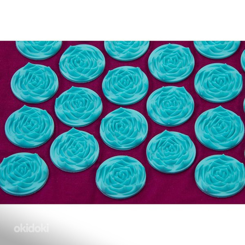 Коврик для акупунктуры XL+подушечка, фиолетово-синий (фото #6)