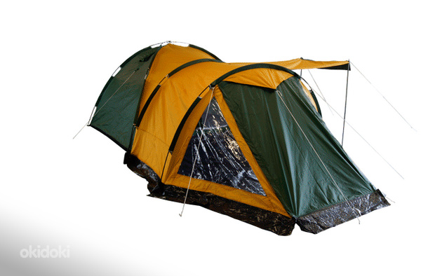 Палатка Traper 4-х местная, зелено/серая или желто/зеленая (фото #10)