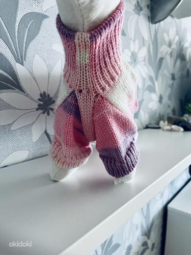 Шерстяной свитерок домашнему любимцу, спинка 28 см (фото #2)
