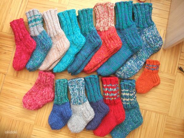 Вязание на заказ, тёплые вязаные носки, ручная работа (фото #3)