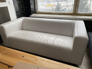 IKEA KLIPPAN valge kunstnahast diivan (1 foto / 10)