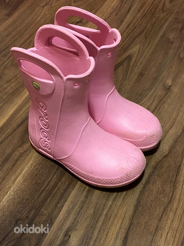 Розовые резиновые сапоги Crocs J1 (32-33) (фото #1)