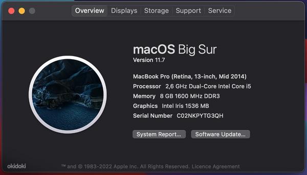 MacBook Pro 13 дюймов, mid 2014 г. 8/128 (фото #7)