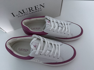 Ralph Lauren HAILEY VI PERFORATED LEATHER SNEAKERS (2 foto / 5)