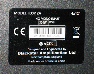 Гитарный кабинет "Blackstar ID:412A", 4x12" Celestion, 320Вт (7 фото из 8)