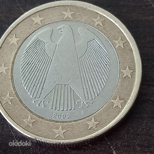 Монета 1евро 2002 г с буквой F Германия (foto #2)
