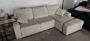 Beež nurgadiivan / chaise longue diivan (1 foto / 2)