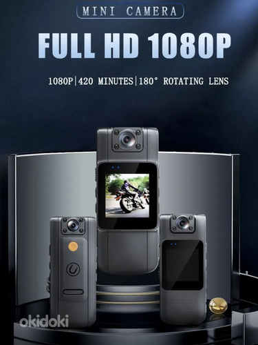 Mini kaamera, bodycam, spy camera, action camera 1080P HD (foto #5)