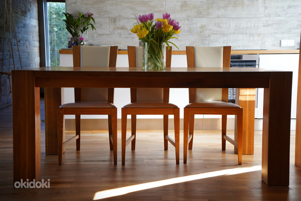 Обеденный стол из дуба Oriens Rooma + 6 стульев (фото #2)