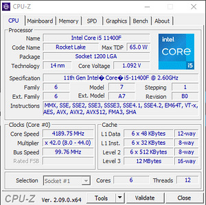 INTEL Core i5-11400F 2.6GHz LGA1200 (2 foto / 2)