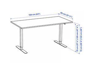IkEA laua istumis-/seismislaud / Reguleeritava kõrgusega lau