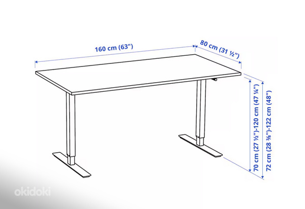 IkEA laua istumis-/seismislaud / Reguleeritava kõrgusega lau (foto #1)