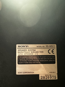 Sony SS-WS11 сабвуфер (3 фото из 3)
