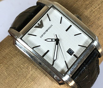EMPORIO ARMANI Three-Hand Date Wristwatch Woodgrain Calen