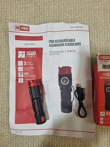 Фонарь RS PRO LED аккумуляторный (1 фото из 4)