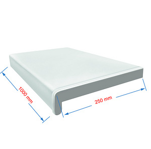 Aknalaud (PVC) 250x1000, Valge (1 foto / 2)