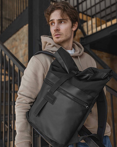 Seljakott Milinal "Rolltop", must (2 foto / 6)