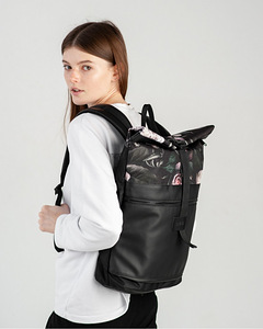 Seljakott Milinal "Rolltop", trükitud lilleline (5 foto / 9)