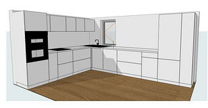 3D köögi disainiprojekti visualiseerimine (3 foto / 4)