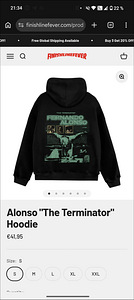 Alonso "The Terminator" Hoodie XL(väike suurus) (3 foto / 3)