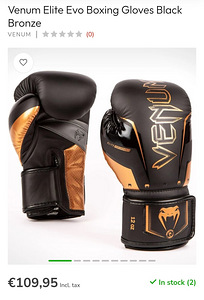 Venum Elite Evo Boxing Gloves Black Bronze (3 foto / 3)