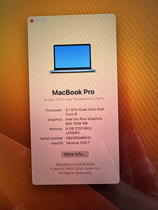 Macbook Pro 2017 13"