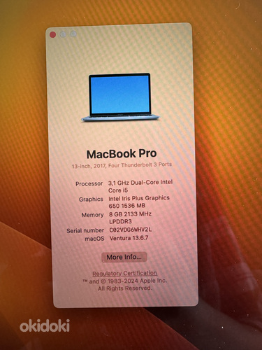 Macbook Pro 2017 13"