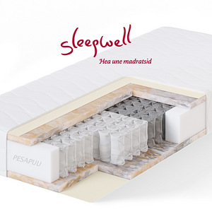 Müüa Sleepwell 180x200x22cm RED pocket hard (jäik) madrats (3 foto / 3)