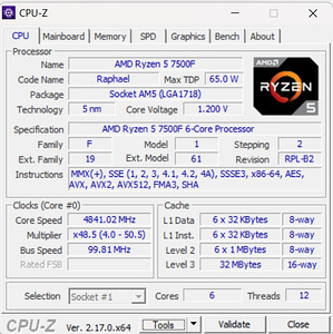 AMD Ryzen 5 7500F (1 фото из 1)
