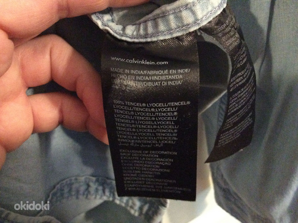 Calvin Klein ориг. джинсовая рубашка р.M (фото #5)
