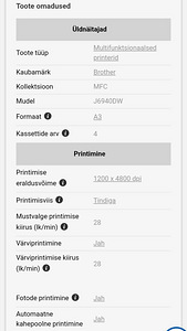 Proffessionaalne Printer Brother A3 MFC-J6940DW, kaasa 5 rin (7 foto / 10)