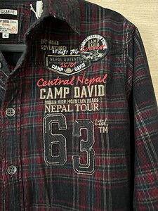 Meeste ruuduline tumepunane särk (S) UUS Camp David (3 foto / 4)