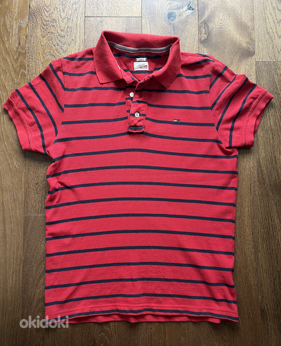 Tommy Hilfiger Denim поло мужское размер M красное