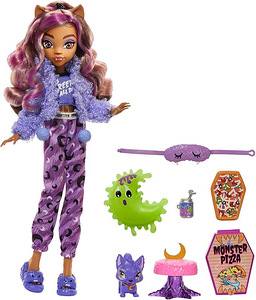 MONSTER HIGH Puppe und Sleepover Zubehör, Clawdeen Wolf Pupp (1 foto / 5)