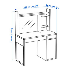 Laud, arvutilaud valge MICKE IKEA (2 foto / 4)
