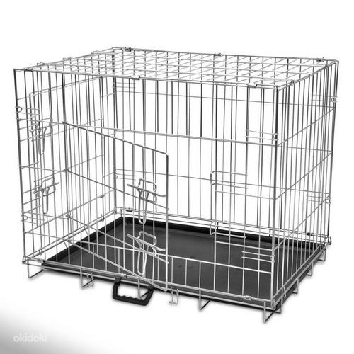Складная металлическая клетка для собак, L (фото #1)