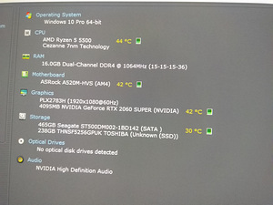 Ryzen 5 5500/A520M/16GB RAM/SSD 256G/HDD 500G/RTX 2060S 8GB (3 foto / 9)