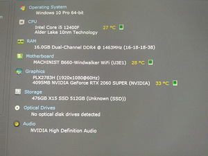 I5-12400f/B660/16GB RAM/SSD 512GB/RTX 2060S 8GB (2 foto / 10)