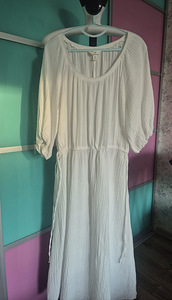 Платье белое 100%cotton M-L (1 фото из 2)