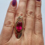 Золото 585 *, очень необычное кольцо с рубином 7,08 г, размер 17,5 (фото #1)