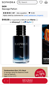 Dior sauvage parfum 100ml meestele (4 foto / 4)