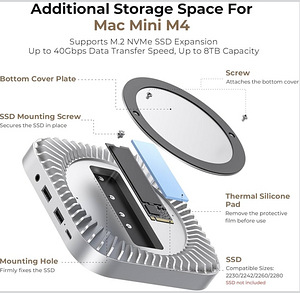Mac Mini M4 dock usb pesade ja NVME ssd kõvaketta lisamise v (8 foto / 8)